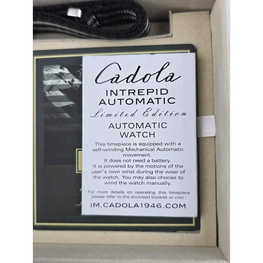 Brand new Cadola Intrepid Limited Edition Mens textured dial automatic watch